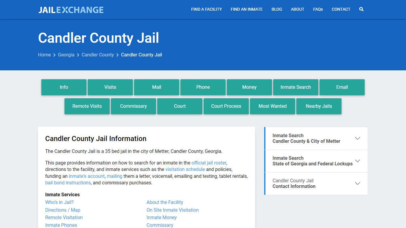 Candler County Jail, GA Inmate Search, Information