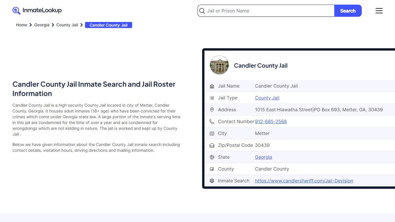 Candler County Jail Inmate Search, Jail Roster, Bookings, Arrests ...